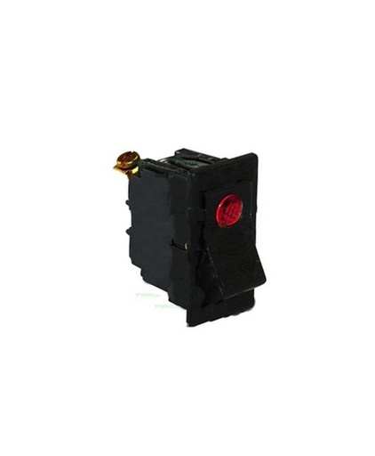 [6700022A] SWITCH INTERRUPTOR 1 PASO 3 TER. TECLA NEGRA C/LUZ  AMBAR
