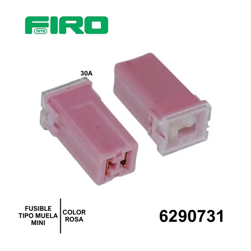 [6290731] FUSIBLE TIPO MUELA MINIATURA 30A. ROSA
