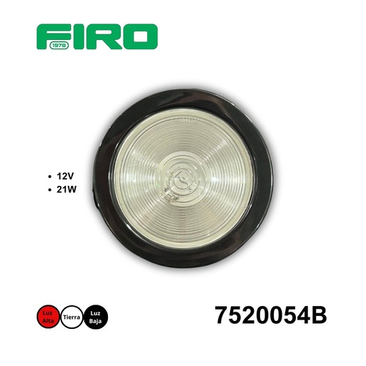 [7520054B] PLAFON EMBUTIDO 4" BLANCO 12V 21W =7507054B