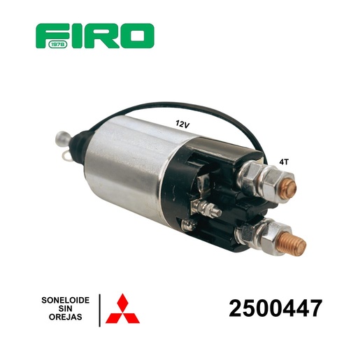 [2500447] SOLENOIDE DELCO 39MT MITSUBISHI PLGR 12V 4T S/OREJAS PACCAR