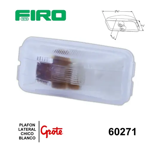 [60271] PLAFON LATERAL RECT. CHICO KW BLANCO SUSTITUTO=15