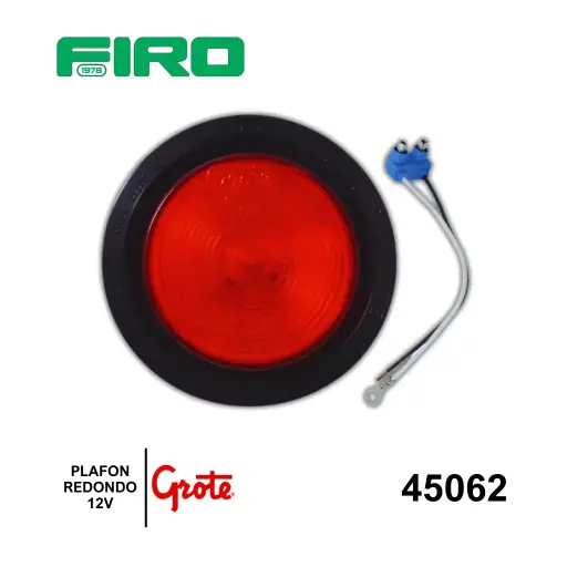 [45062] PLAFON REDONDO 2 ROJO 12V. GROTE.=7507461R