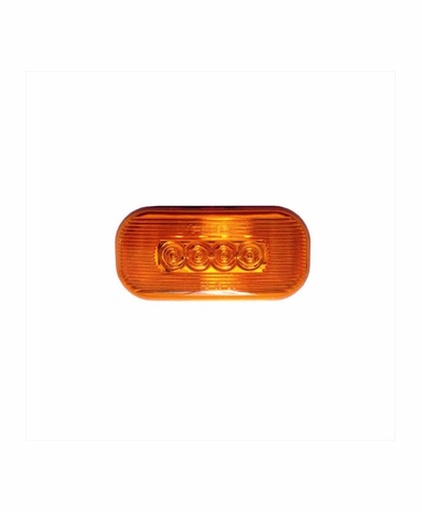 [7530120AL] PLAFON 2X4" 12V AMBAR 4 LED DIFUSOR TIPO HELLA=1020