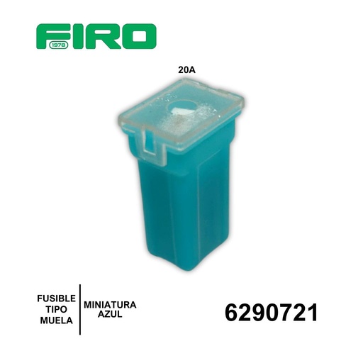 [6290721] FUSIBLE TIPO MUELA CHICO TP 20A. AZUL