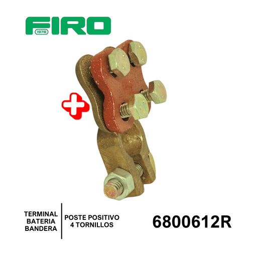 [6800612R] TERMINAL BATERIA BANDERA 4 TORNILLOS POSTE(+)=6800612