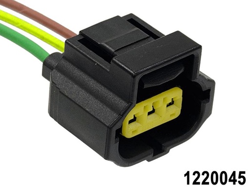 [1220045] CONECTOR ALTERNADOR FORD 6G 3TERMINALES 3 GUIAS C/SEGURO