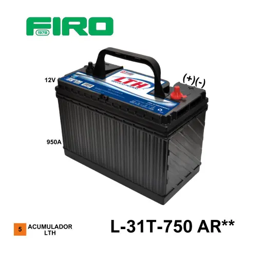 [L-31T-750 AR**] ACUMULADOR  LTH L-31T-750 AR 12V 950A (+)(-) CASCO (5)(G) TORNILLO