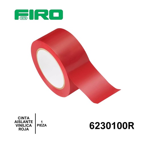 [6230100R] CINTA AISLANTE VINILICA ROJA 1PZ