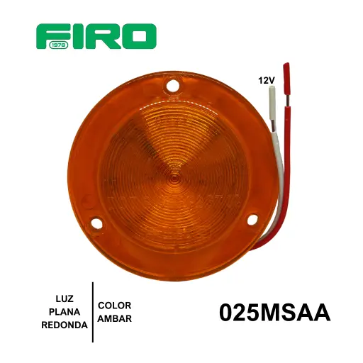 [025MSAA] LUZ M SUPERF 8L 2.5P 12V AMBAR B AMBAR