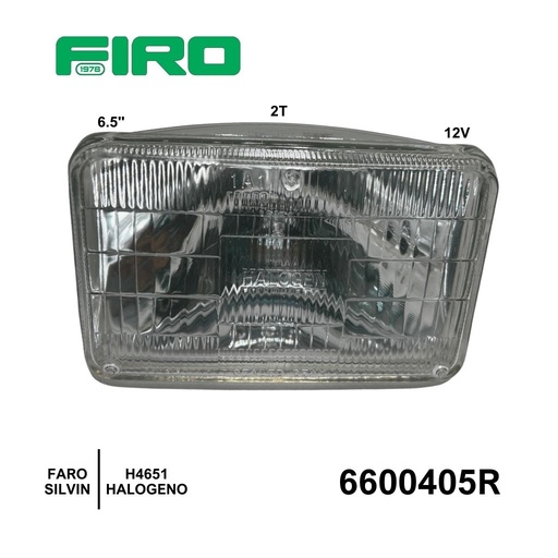 [6600405R] FARO SILVIN H4651 HALOGENO 12V 2T 6.5"