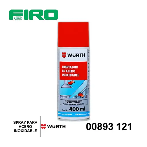 [00893 121] SPRAY PARA ACERO INOXIDABLE 400ML WURTH