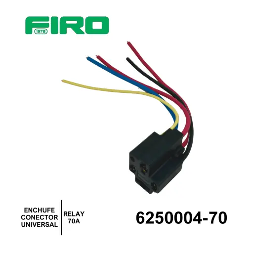 [6250004-70] ENCHUFE O CONECTOR RELAY 70A 2T GRUESAS Y 2 NORMAL Y 1 MINI