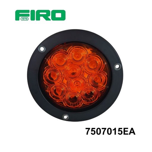 [7507015EA] PLAFON EMBUTIDO 4" AMBAR 12V/24V 10 LED SELLADO P/REMACHAR