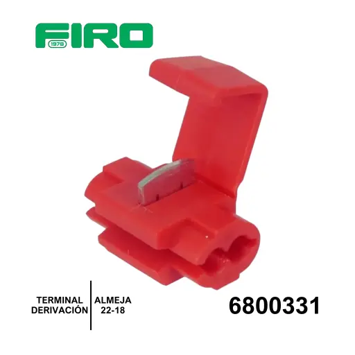[6800331] TERMINAL DERIVACION O ALMEJA ROJO 22-18