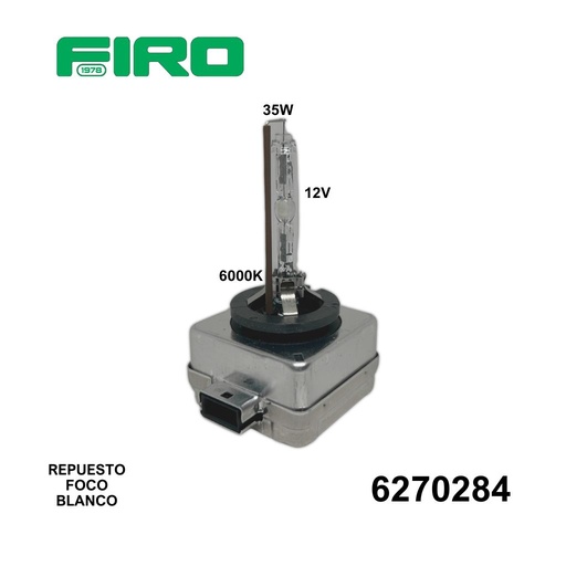 [6270284] REPUESTO FOCO D1S HID 12V 35W 6000K BLANCO PURE WHITE =IMP
