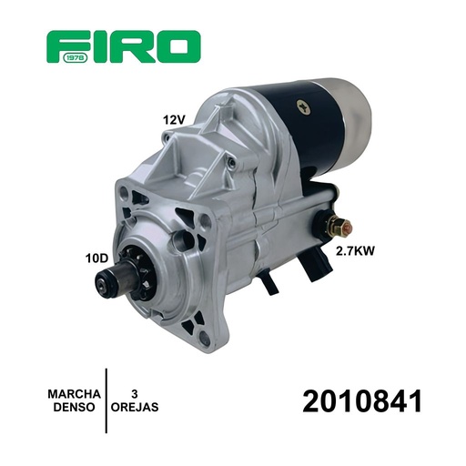 [2010841] MARCHA DENSO 12V 10D 2.7KW CW OSGR 3 OREJAS CATERPILLAR