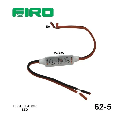 [62-5] DESTELLADOR 5V-24V 5A 3 B. 8 COD. LEDS  6260MS-5