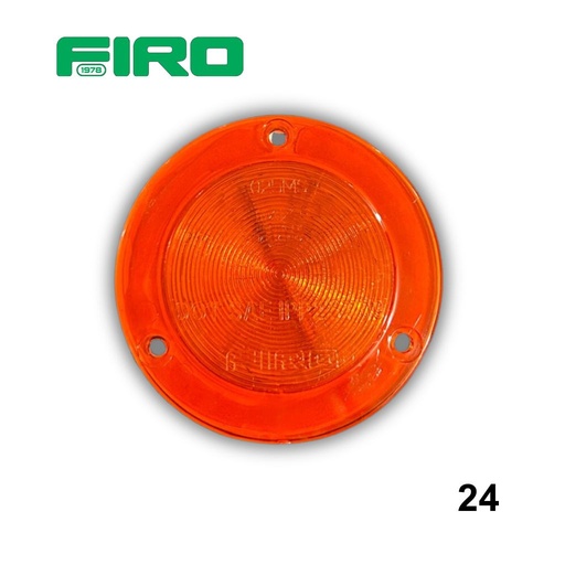 [24] #24 LUZ PLANA 2.5" 12V 0.6W 12 LED AMBAR REDONDO 24M/24MST