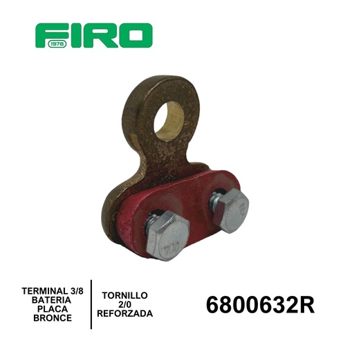 [6800632R] TERMINAL 3/8 BATERIA TORNILLO 2/0  PLACA BRONCE REFORZADA (POSIT