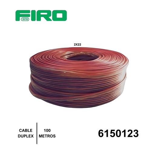 [6150123] CABLE DUPLEX 2X22 PARA BOCINAS POR (100) MTS. BICOLOR POLARI