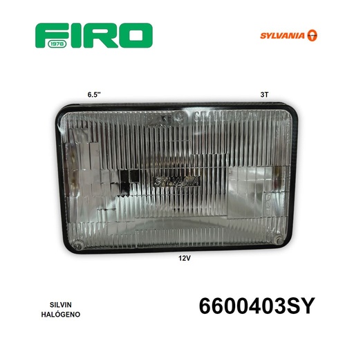 [6600403SY] SILVIN H4656 HALOGENO 12V 3T 6.5" SYLVANIA =6600403R=