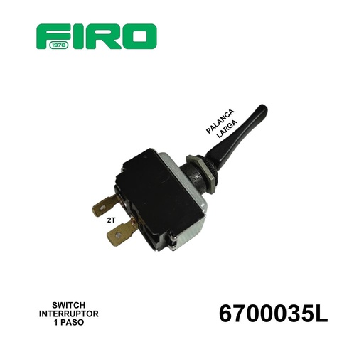 [6700035L] SWITCH INTERRUPTOR 1 PASO 2 TER. PALANCA LARGA=6700035+ 4,R,Z=6700