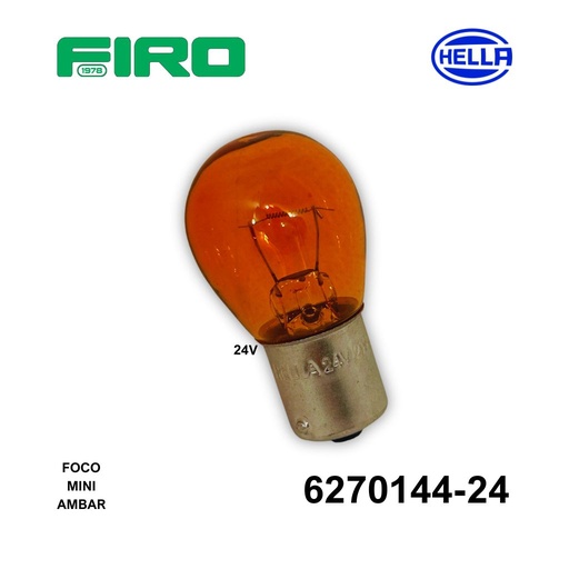 [6270144-24] FOCO 1141 24V PATA/INCLINDADA AMBAR