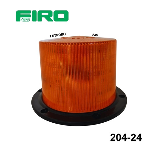 [204-24] TORRETA  LED AMBAR 24V MICA AMBAR ESTROBO  =204+ 205A+