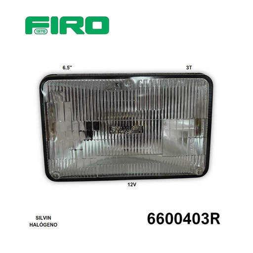 [6600403R] SILVIN H4656 HALOGENO 12V 3T 6.5" SELLADO=6600403GE=