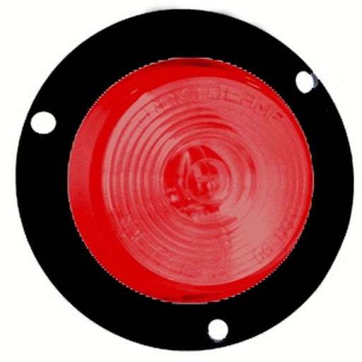 [7507461ECR] PLAFON REDONDO 2" ROJO 12V. CON CANDADO  NEGRO