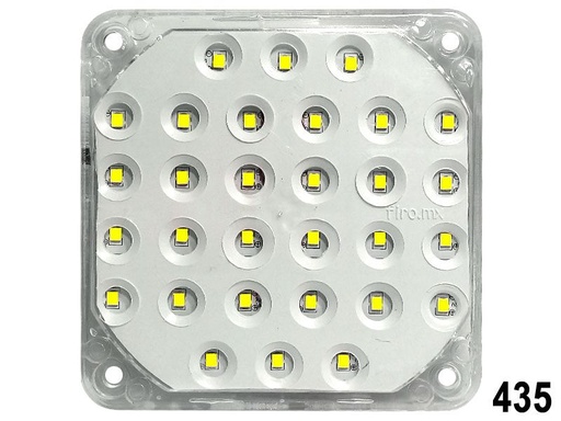 [435] LUZ PLANA 4" 30 LED 12V CUADRADO 10X10CM BLANCOS