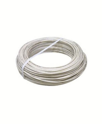 [6170115B] CABLE PLASTICO # 14 POR (100) MTS. ROLLO BLANCO  AWG