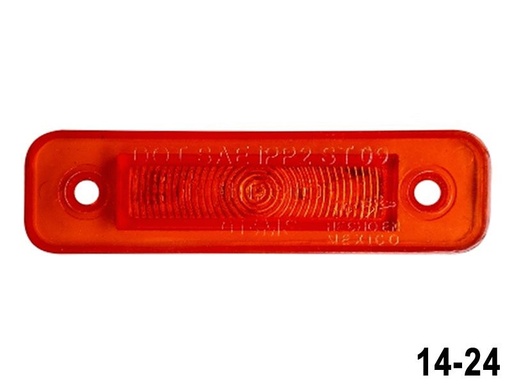 [14-24] #14-24 LUZ PLANA 1X4" 24V 6 LED AMBAR = 414-24 Y 414M