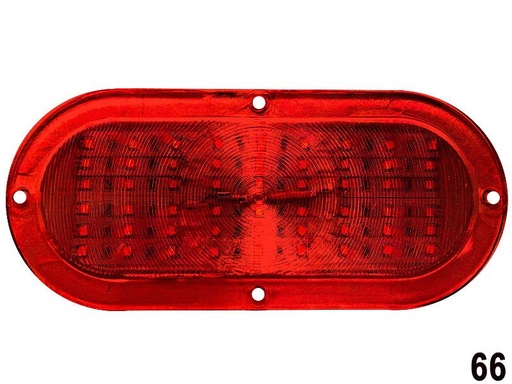 [66] LUZ PLANA 6" 12V 36 LED ROJO OVALADO 66+/66-2/66M/66MST