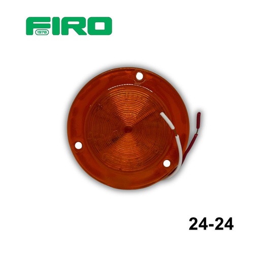 [24-24] #24-24 LUZ PLANA 2.5" 24V 12 LED AMBAR REDONDO LUMENS +LUZ ULTRA