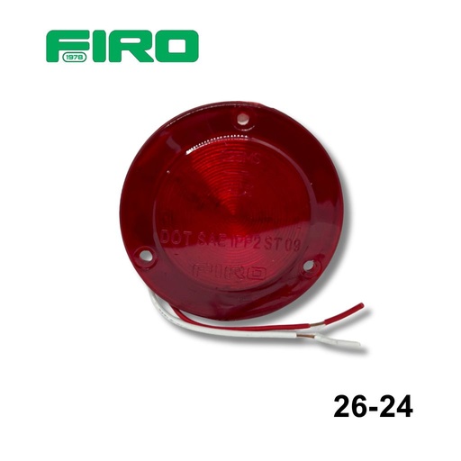 [26-24] LUZ PLANA 2.5" ROJO 12 LED 24V REDONDO LUMENS +LUZ ULTRA