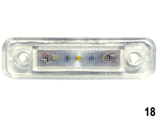[18] #18 LUZ PLANA 1"X4" 3 LED AZULES=418 Y 418X