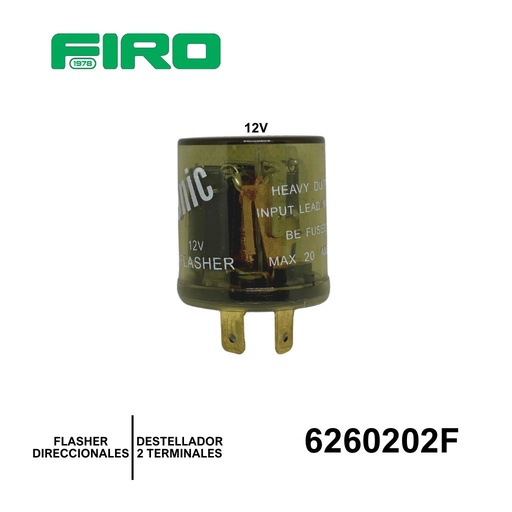 [6260202F] FLASHER DIRECCIONALES DESTELLADOR 12V 2T  T. TRIDON **** =6