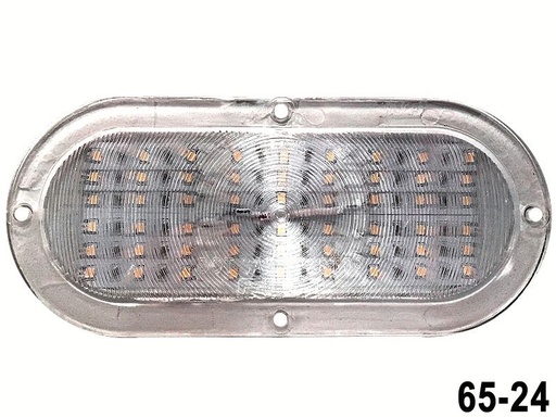 [65-24] LUZ PLANA 6" 24V 36 LED BLANCO OVALADO 3 CABLES