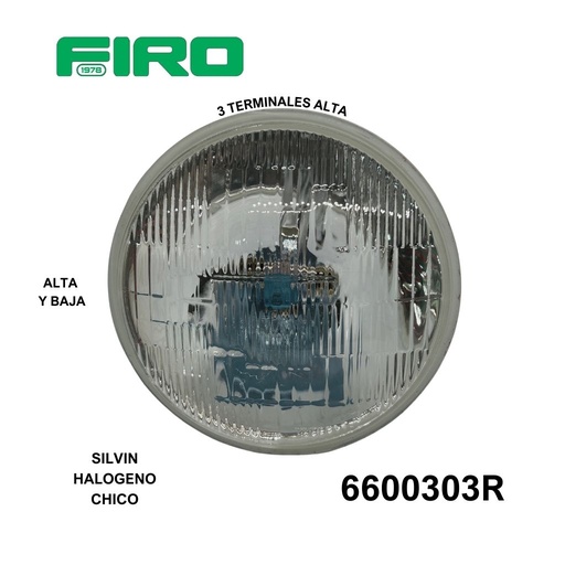 [6600303R] SILVIN H5006 REDONDO CHICO HALOGENO 3 TERMINALES ALTA Y BAJA