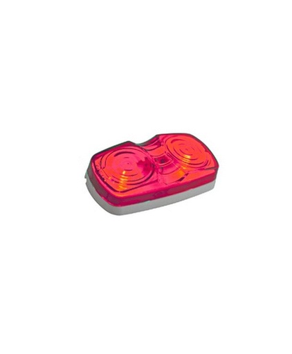 [7520120CR] PLAFON 2X4" 12V ROJO 12 LED CON DIFUSOR TIPO HELLA=1021=