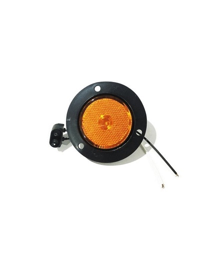 [7530225CA] PLAFON REDONDO 2.5" AMBAR 12V. CANDADO NEGRO 6 LED =7507463ECAL