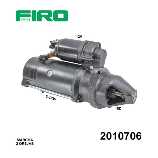 [2010706] MARCHA ISKRA 12V 10D PLGR 3.4 KW JHON DEERE BOBCAT 2 OREJAS
