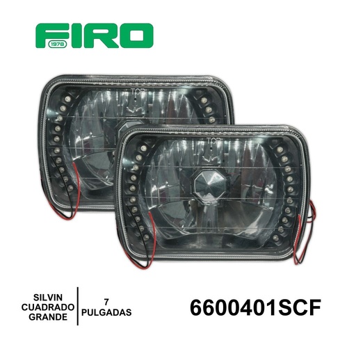 [6600401SCF] SILVIN H6054 CUADRADO GDE 3T 12V LED H4 INTERCAMBIABLE