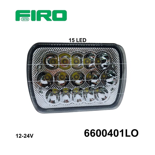 [6600401LO] UNIDAD H6054 5X7" 15 LED BLANCO 12V/24V 45W 3T