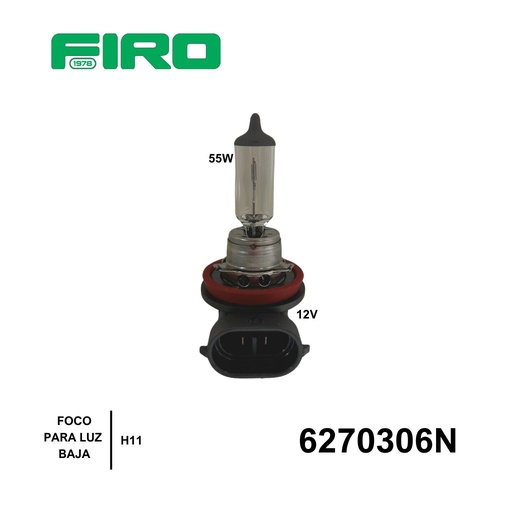 [6270306N] FOCO H11 12V 55W BAJA AUTOS NUEVOS NEOLUX=6270306=6270306IMP