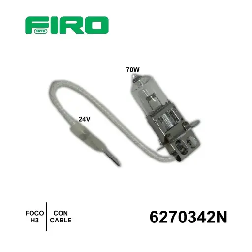 [6270342N] FOCO H3 C/CABLE 24V 70W BLANCO NEOLUX