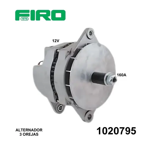 [1020795] ALTERNADOR 12V 160A 3 OREJAS MOTOROLA=1010795JHO