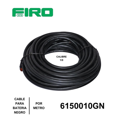 [6150010GN] CABLE BATERIA 1/0 POR (1) METRO NEGRO