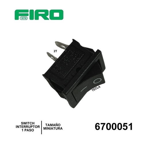 [6700051] SWITCH INTERRUPTOR 1 PASO 2 TER. TECLA MINIATURA DE 1 PASO ***